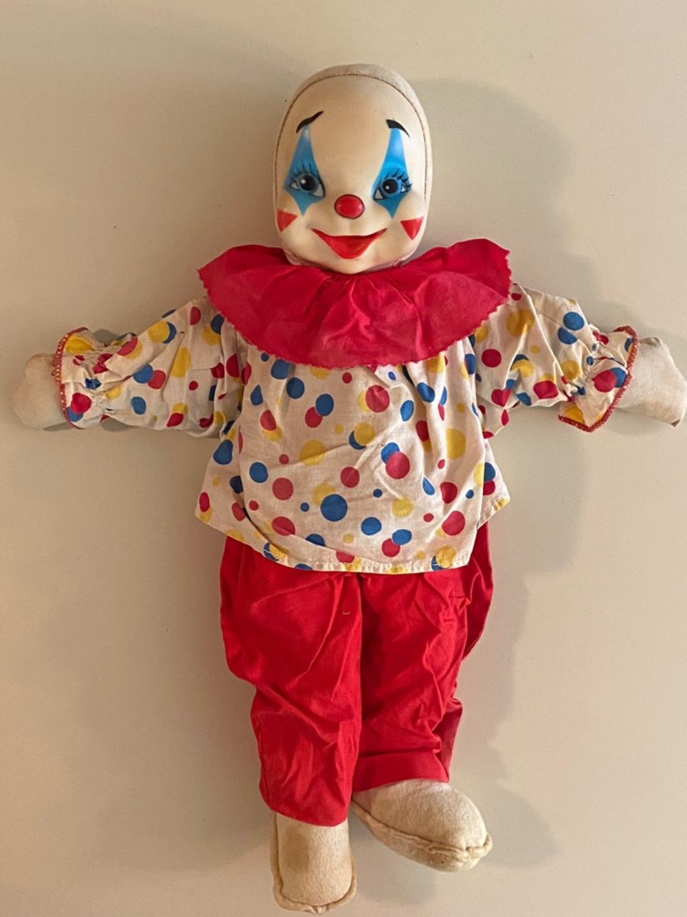 Vintage Gund Creation Rubber Face Clown Doll 1950’s 60’s J Swedlin Retro Kitschy